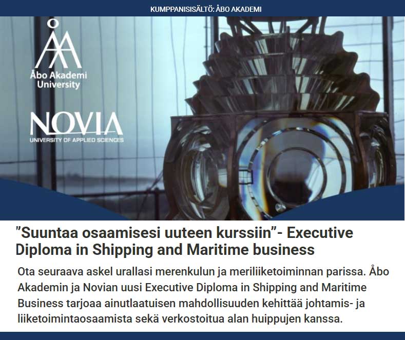 Executive Diploma in Shipping and Maritime business